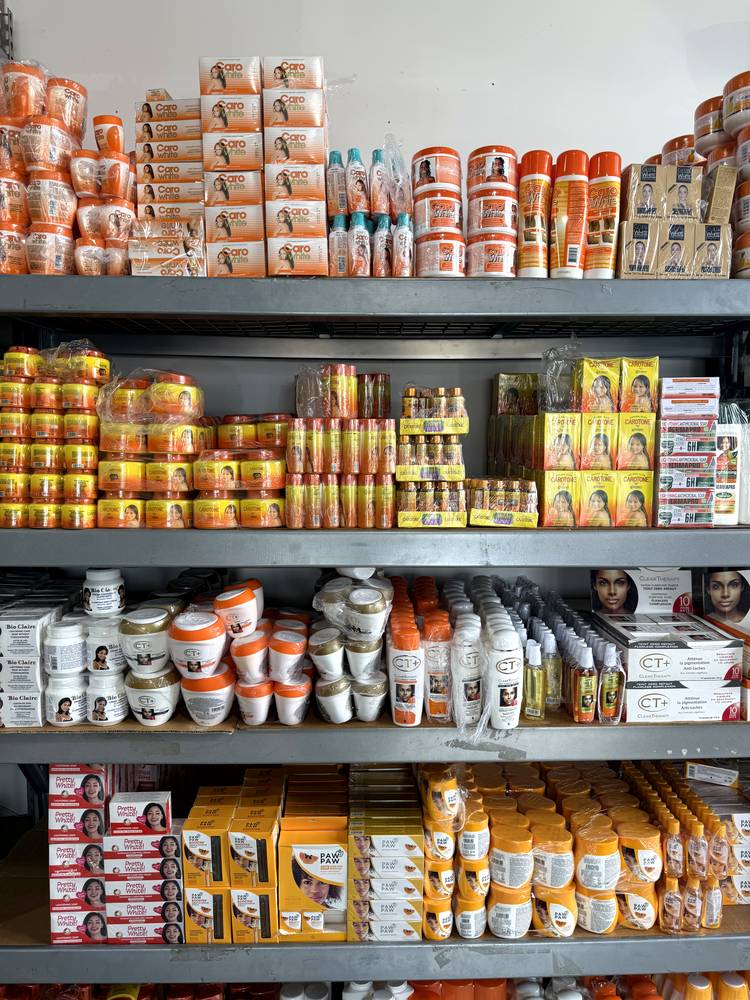 Lightening creams and lotions — Caro White, Carotone, CT+ — at Allan Beauty Supply